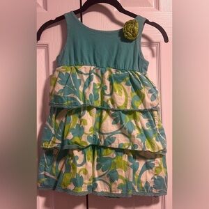 Girls Genuine Kids Sleeveless Floral Ruffle Dress